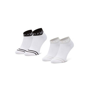Calvin Klein dámské bíle ponožky 2 pack. - ONESIZE (002)